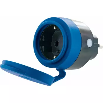 Zásuvka Schwaiger SOAW0044 modrá sivá IP44 230V 16A