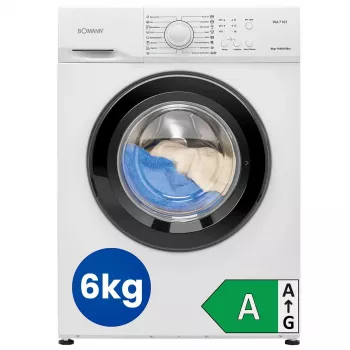 Bubnová práčka BOMANN WA7161 — 6 kg, 1000 ot/min, trieda A, biela