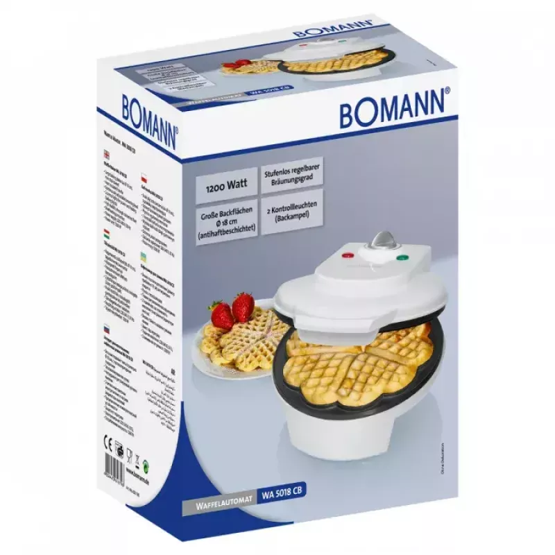 Waflovač Bomann WA 5018 CB 1 wafa 1200 W biely