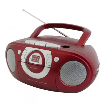 Prenosný stereo systém Soundmaster SCD5100RO — CD/rádio/USB? (sivá, červená)