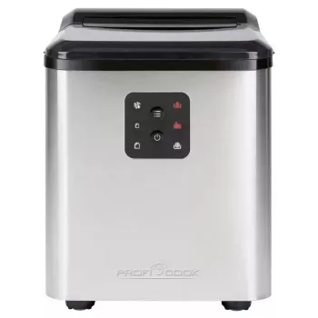 Výrobník ľadu ProfiCook PC-EWB 1253 — 12 kg/24h, 1,5 L nádrž, 2 veľkosti kociek, 120 W, čierna/sivá