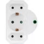 Adaptér zásuvkovej lišty REV 3-násobný s prepäťovou ochranou 0020070112, biely