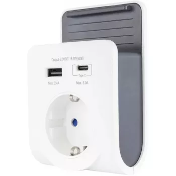 REV USB nabíjačka so 240V zásuvkou, USB-A & USB-C, model 0020770112
