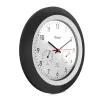 Digitálne hodiny Mebus 19449 okrúhle čierna biela batéria AA 30 cm