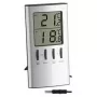 Elektronický izbový teplomer TFA-Dostmann 30.1027 interiér strieborná °C