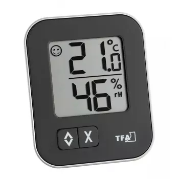 Hygrometer TFA-Dostmann MOXX vlasový hygrometer čierny