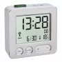 Digitálny budík TFA 60.2545.54 — obdĺžnikový, strieborný LCD, modré podsvietenie, batéria (AAA)