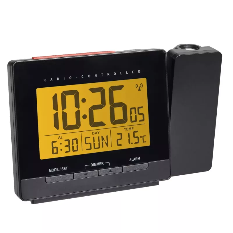 Digitálny rádiový budík TFA-Dostmann 60.5016.01 čierny teplotný rozsah -10 až 50 °C