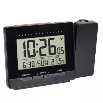 Digitálny rádiový budík TFA-Dostmann 60.5016.01 čierny teplotný rozsah -10 až 50 °C