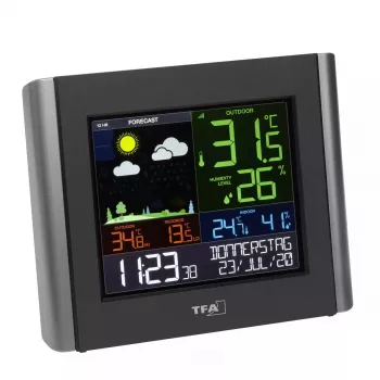 TFA-Dostmann VIEW METEO čierny na batérie Wi-Fi vlhkosť vzduchu 10-99%