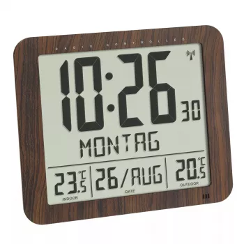 Digitálny budík TFA-Dostmann 60.4518.08 drevo LCD 433 MHz