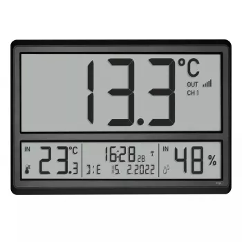Digitálny budík TFA-Dostmann 60.4523.01 čierny LCD