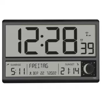 Digitálny budík TFA-Dostmann 60.4524.01 čierny LCD na batérie