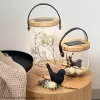 Stolová lampa Krinner LUMIX Deco Glass Basic LED transparentná bambus sklo