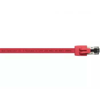 Sieťový kábel Alcasa 8080-200R červený 20 m Cat8.1 S/FTP