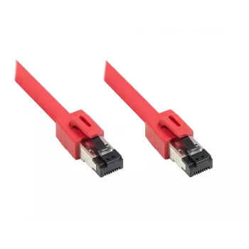 Sieťový kábel Alcasa 8080-200R červený 20 m Cat8.1 S/FTP