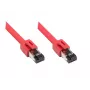 Sieťový kábel Alcasa 8080-200R červený 20 m Cat8.1 S/FTP