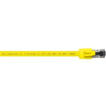 Sieťový kábel Alcasa 8080-075Y žltý 7,5 m Cat8.1 S/FTP