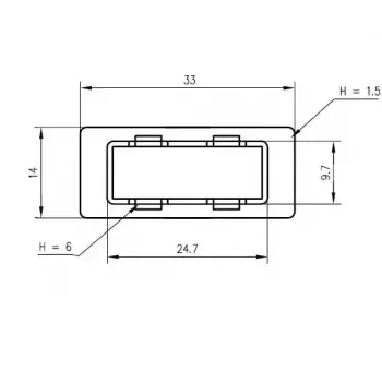 Kryt pre SC-duplex adaptér Telegärtner B00012A0011 čierny