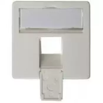 Predný panel 50×50 mm pre AMJ45 8/8 UP/O, Telegärtner, alpská biely