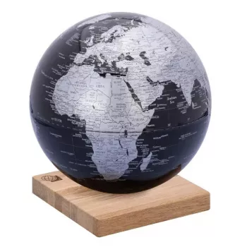 Politický glóbus TROIKA EXPLORER 360° 25 cm Classic stolový čierny strieborný
