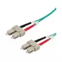 EFB Elektronik O7413.5 duplexný optický prepojovací kábel, SC-SC, OM3 50/125 µm, LSZH, 5 m, tyrkysový