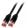 Sieťový kábel EFB Elektronik K8708SW.10 RJ-45 Cat6a 10 m čierny