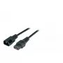 Napájací kábel EFB Elektronik EK601SW.1 čierny 1 m C14 C13