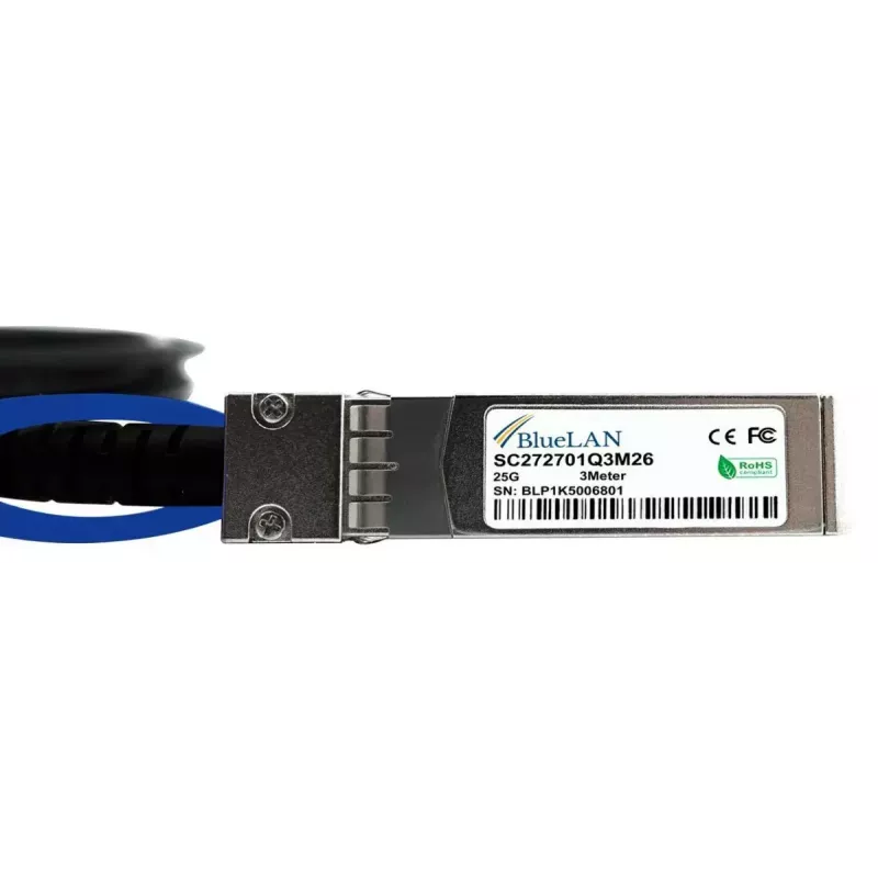 25G SFP28 kábel BlueOptics 25G-SFP28-TWX-P-1M-BL 1m konektor samec/konektor samec