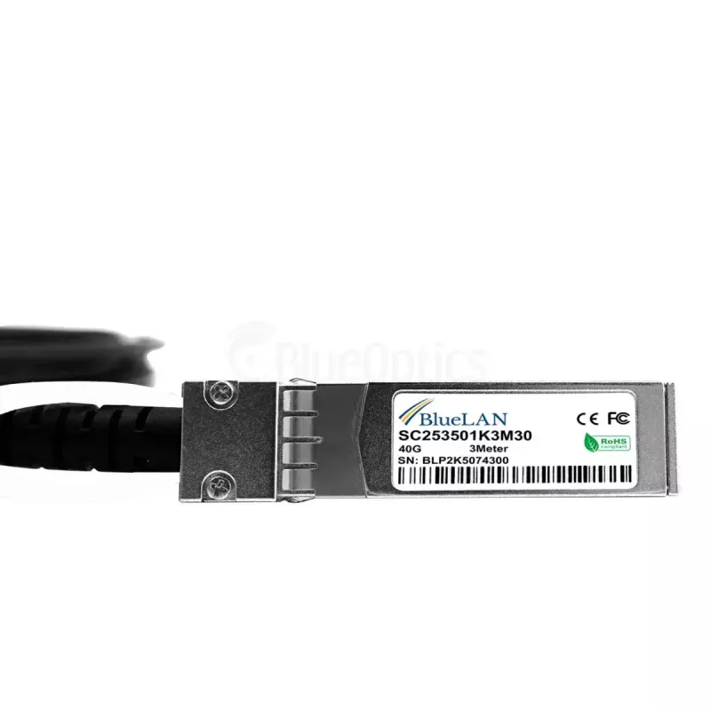 Sieťový kábel BlueOptics ET7402-25DAC-2M-BL QSFP28 4xSFP28 InfiniBand 2m čierny