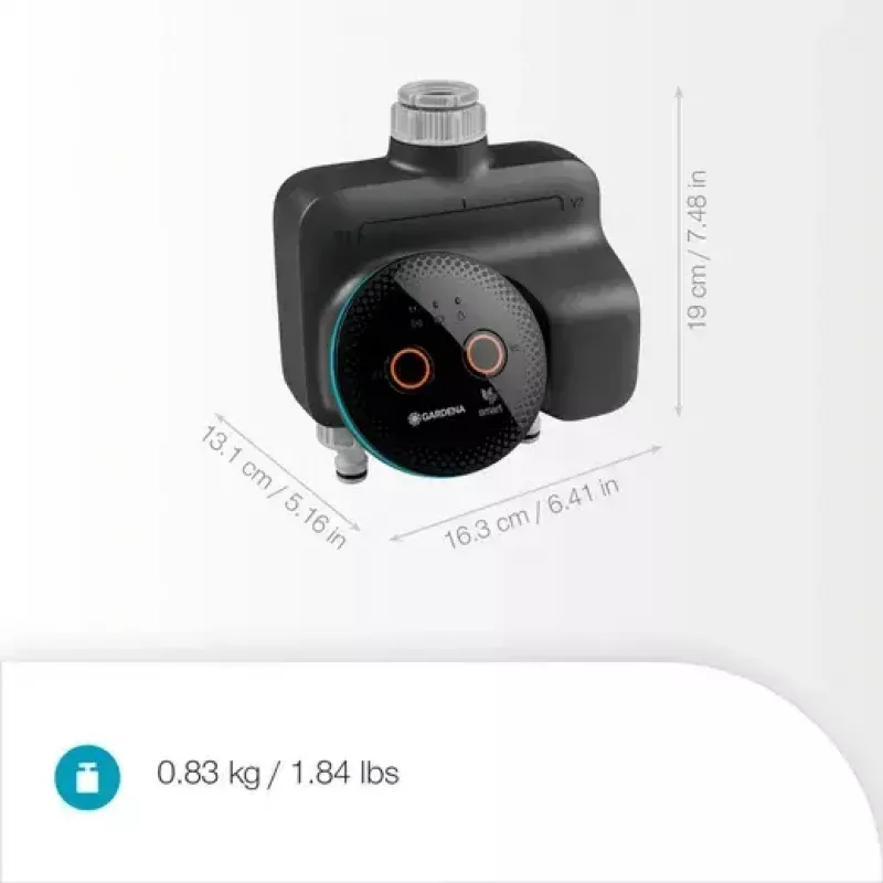 GARDENA smart home ovládanie zavlažovania Wireless 19034-20 — Bluetooth, na batérie (AA), čierna