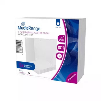 CD obal dvojitý MediaRange transparentný 10 mm