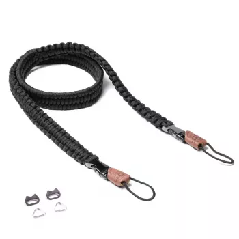 C-ROPE Traveler Paracord popruh na fotoaparát, 100 cm, Silent Black