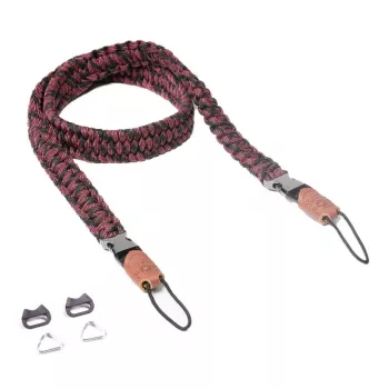 C-ROPE Traveler Paracord popruh na kameru, 100 cm, Red Dots