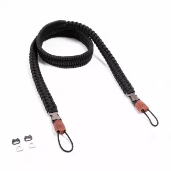 C-ROPE Traveler Paracord popruh na fotoaparát, 125 cm, Silent Black