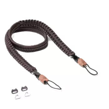 C-ROPE Traveler Paracord popruh na kameru, 100 cm, Dark Coffee