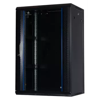 Nástenná skriňa Rockstable RS19-6418 18U 19 palcov bezpečnostné sklo