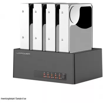 HDD dokovacia stanica LC-Power LC-DOCK-U3-4B-V2 s USB 3.0 a podporou Multi-Bay