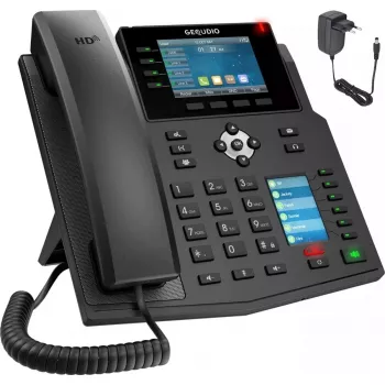 IP telefón GEQUDIO GX5+ s externým napájacím zdrojom WA9550
