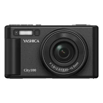 Kompaktný fotoaparát Yashica City 100 72 MP CMOS čierny 3x optický zoom