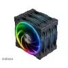 Sada axiálnych skriňových ventilátorov Akasa SOHO AR LED 12 cm RGB, 3 kusy