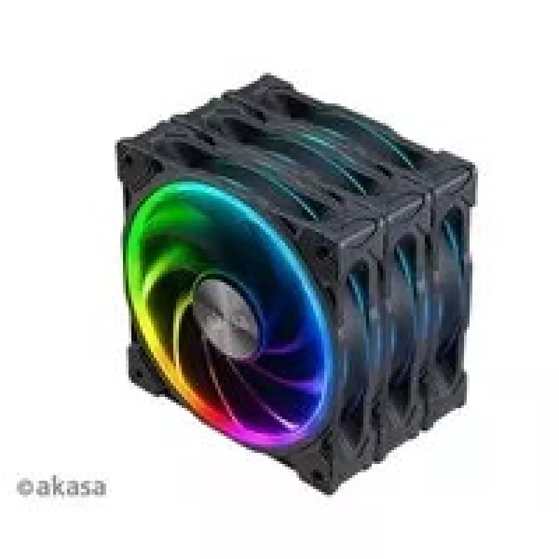Sada axiálnych skriňových ventilátorov Akasa SOHO AR LED 12 cm RGB, 3 kusy