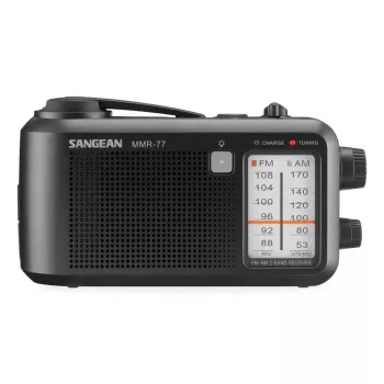 Prenosné rádio Sangean MMR-77 analógové AM FM čierna 3,5 mm slúchadlá
