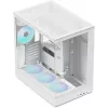 Skriňa na PC Tower APNX V2-F-WT-v1, biela, s tromi tempered-glass panelmi