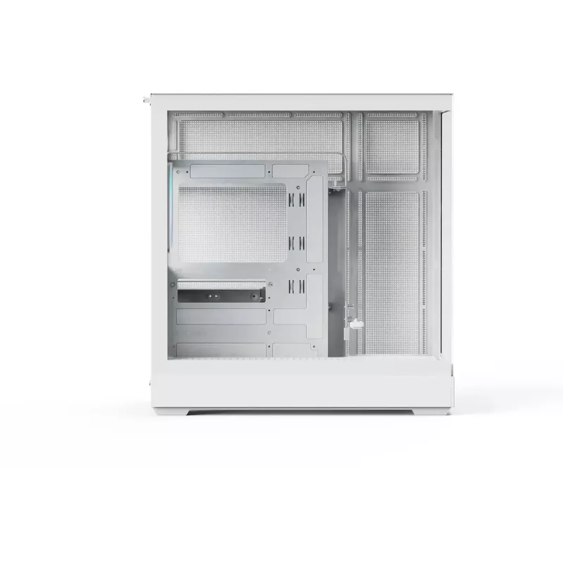 Skriňa na PC Tower APNX V2-F-WT-v1, biela, s tromi tempered-glass panelmi