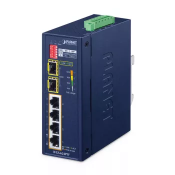 Unmanaged switch PLANET IFGS-624PTF 4 porty Fast Ethernet PoE
