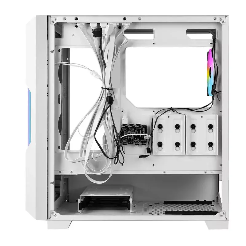 PC skriňa Azza Guardian Glass Midi Tower biela