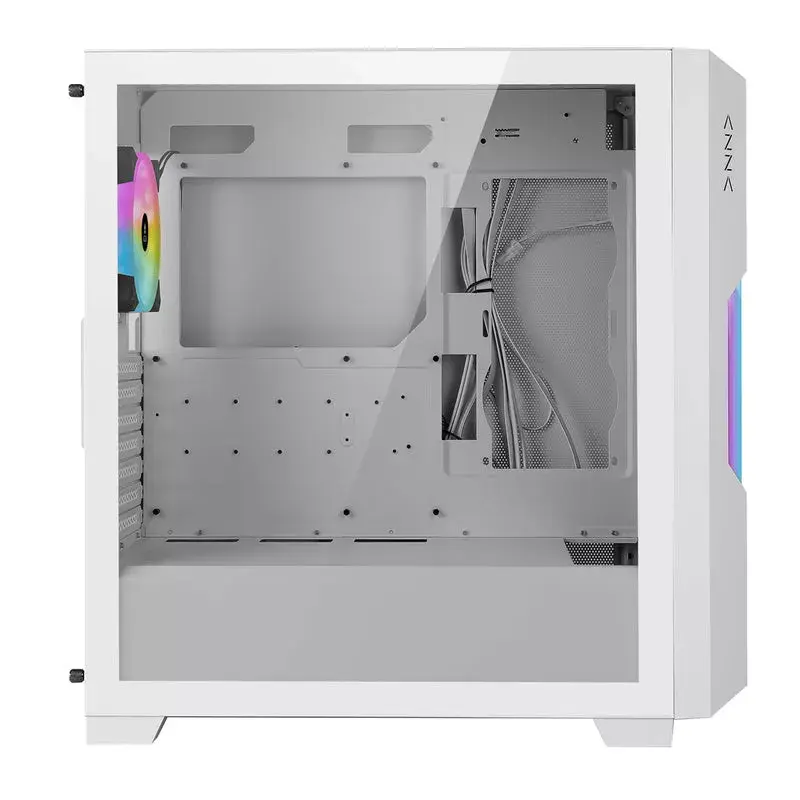 PC skriňa Azza Guardian Glass Midi Tower biela