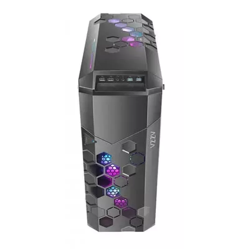 PC skriňa AZZA STORM ARGB Full Tower – čierna, podpora ATX/Micro-ATX/EATX, predinštalované ARGB ventilátory