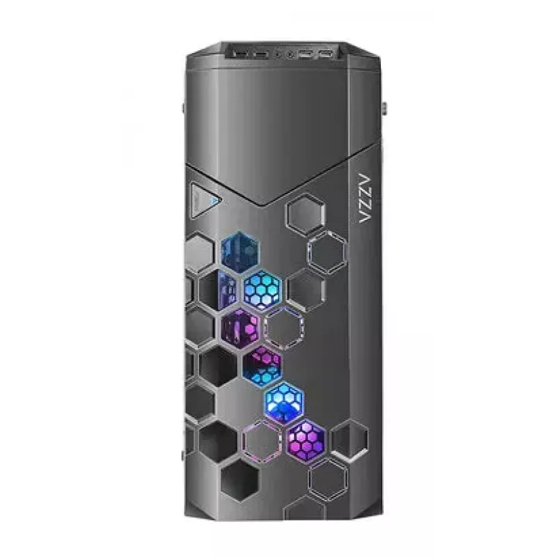 PC skriňa AZZA STORM ARGB Full Tower – čierna, podpora ATX/Micro-ATX/EATX, predinštalované ARGB ventilátory
